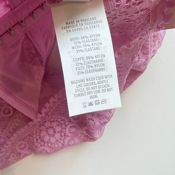 NWT Aerie Joy Lace Padded Longline Bralette Violet Willow Size XL NEW - Picture 8 of 12